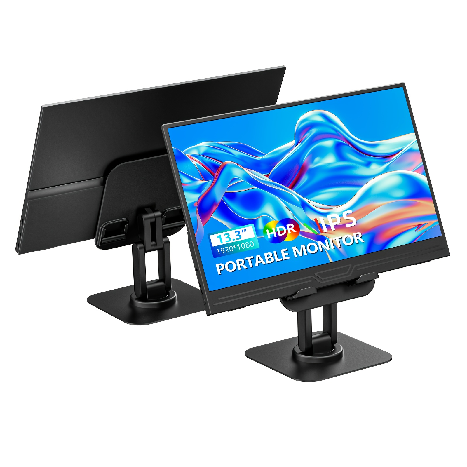 TEMU Monitor Portátil de Juegos de 13.3" con de Actualización de 600Hz, FreeSync y HDR - Pantalla Externa FHD Adecuada para Laptop/PC, con Soporte