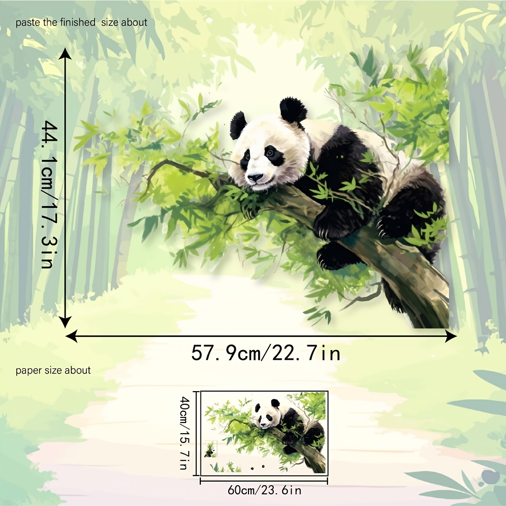 1pc Climbing Tree Panda Wall Sticker Room Wall Decoration Self-adhesive Paper
