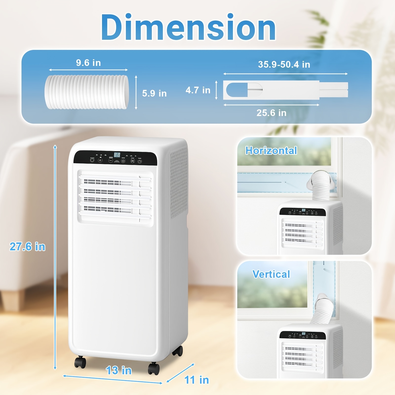 10000/8000 BTU Portable AC Unit With Windowless Vent Kit, Suitable... product image 7