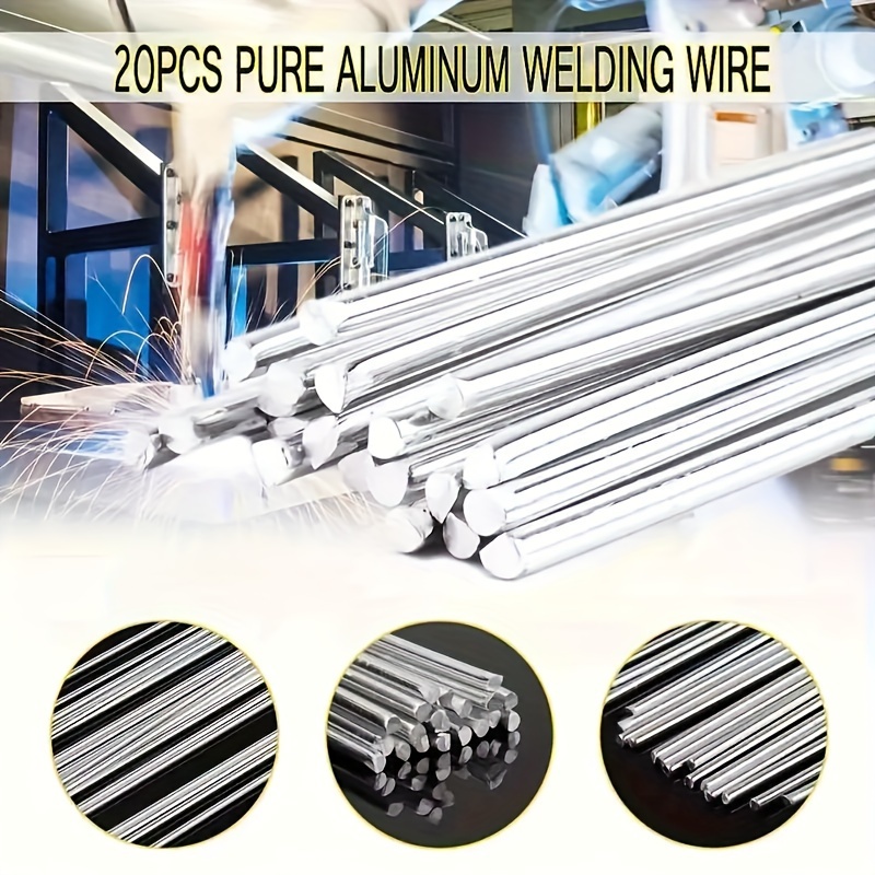 

Aluminum Welding Rods, Flux Welding Wire No Flux Required, Low Temperature Aluminum Brazing Rods For Welding Alloy, Stainless, Galvanized Steel, Copper (2.4mmx33cm)