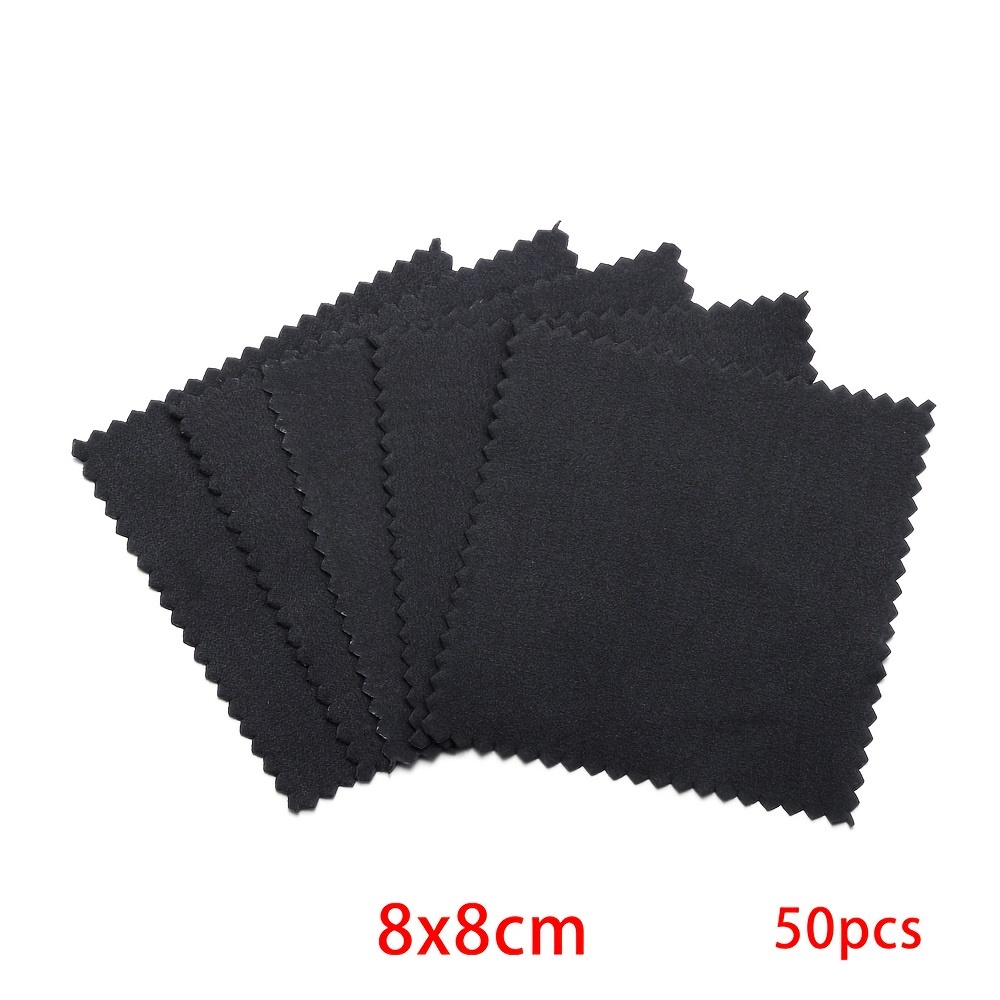 TEMU 20/50pcs 8x8cm Random Mixed Color Jewelry Maintenance Cloth Polishing Wiping Cloth For Rings Bracelet Jewelry Cleaning Artifact Jewelry Tools