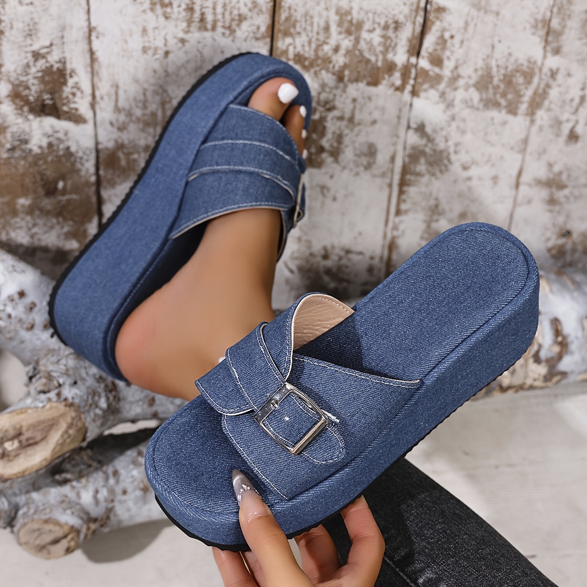 sandali estivi zeppa donne ciabatte spiaggia Temu Italy