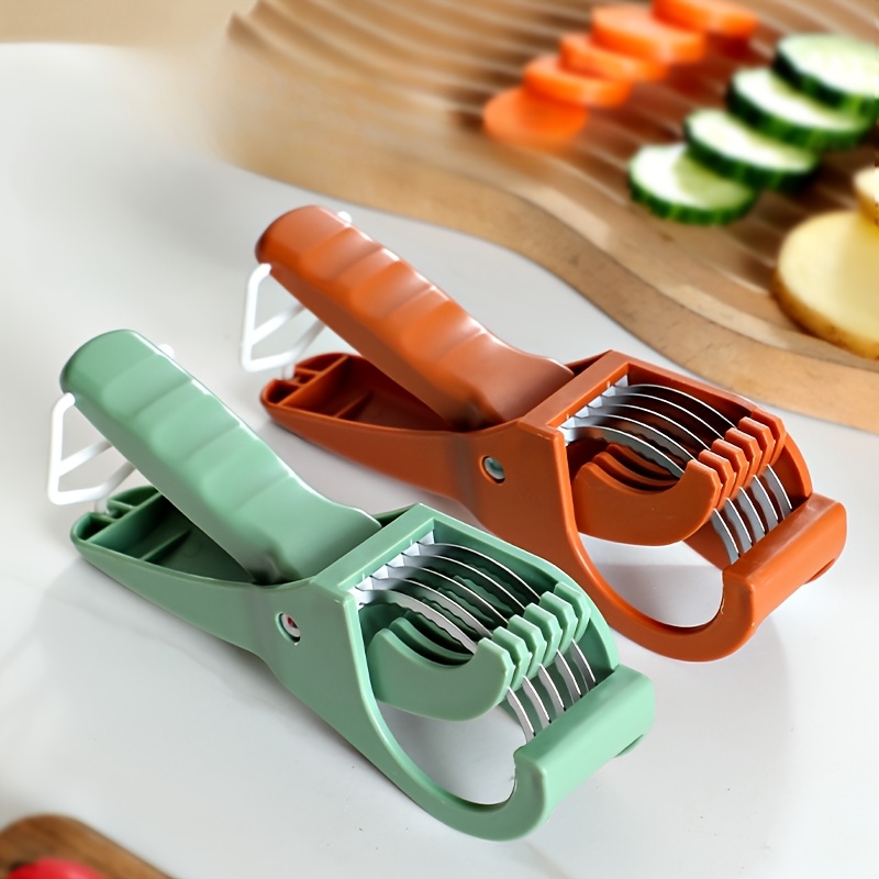 Portable Multi-Blade Fruit Slicer for Quick Cutting