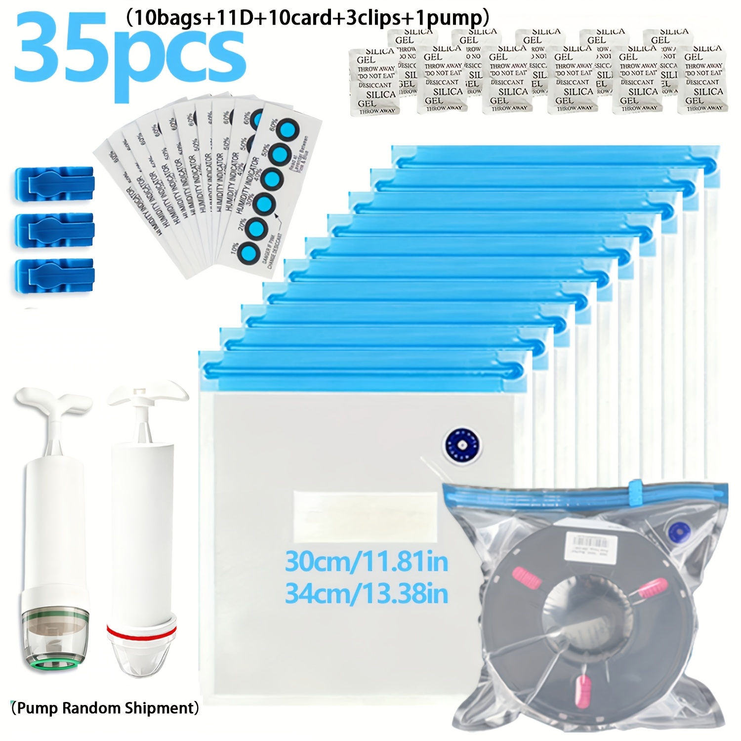 TEMU 23/35pcs 3d Printer Filament Vacuum Sealer Bags (12.6