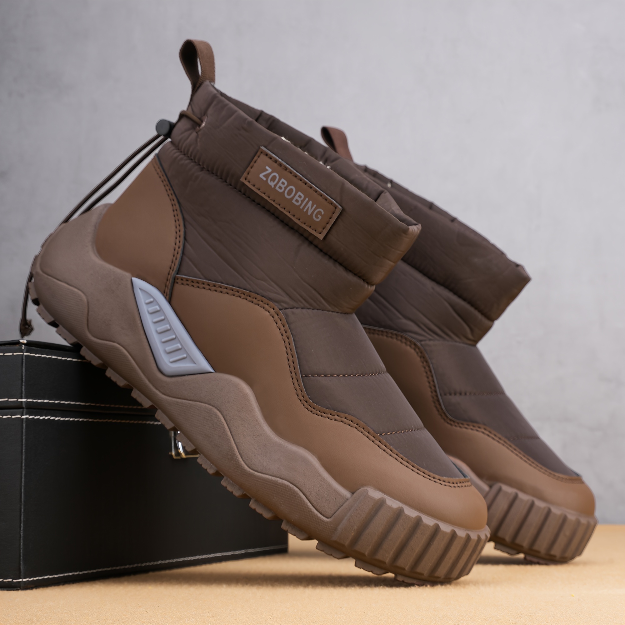 TEMU Zqbobing Autumn Winter Men's Casual Mid-calf Versatile Sneakers Boots 9969