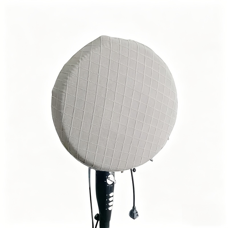 TEMU de 1 pieza para ventilador de pedestal , elástica y de cobertura total, con protector contra el polvo de jacquard de rombos - Transpirable y