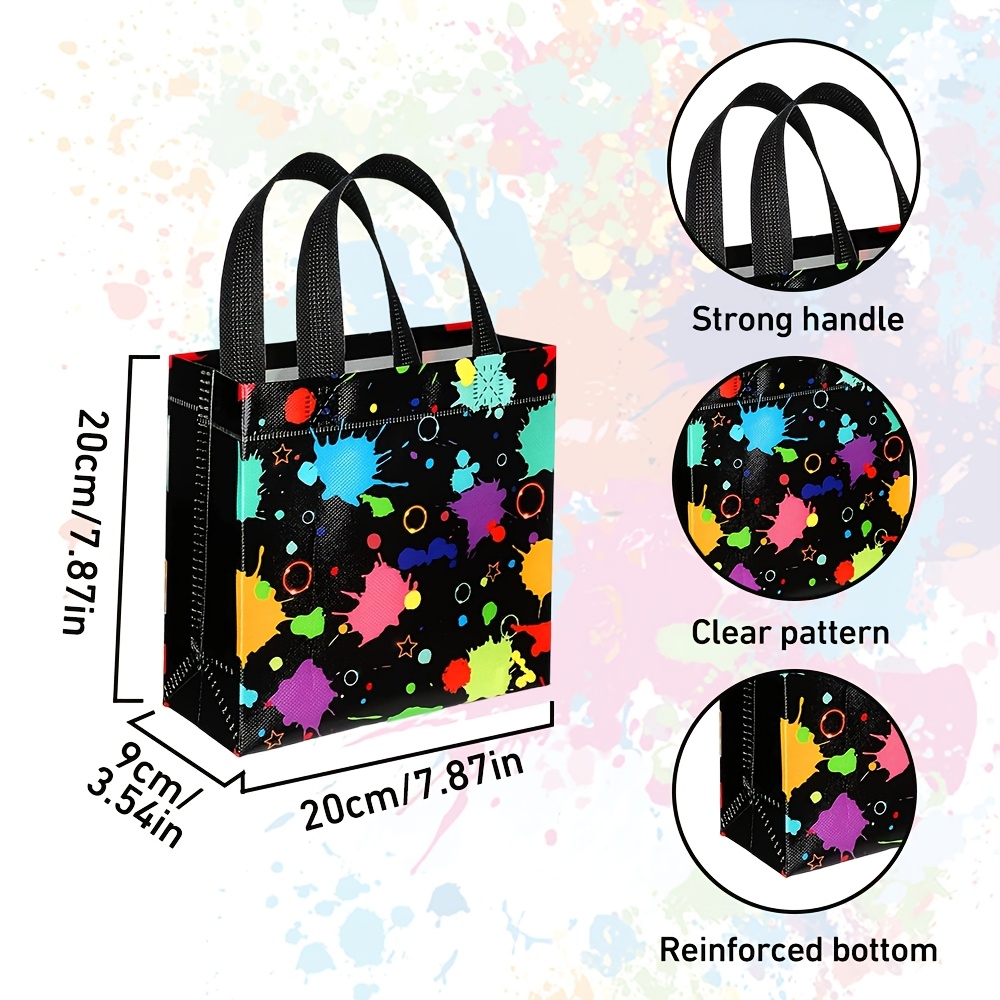 Paint Splatter Reusable Non-Woven Tote Bags
