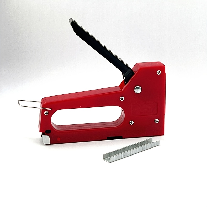 1pc Grapadora Manual, con Kit de Grapas y Grapadora, Adecuada para Grapas de 4-8mm (0.157-0.315 Pulgadas), Ideal para Muebles DIY, Carpintería Interior, Libros, Grapadora y Grapas de 8mm (0.315 Pulgadas)
