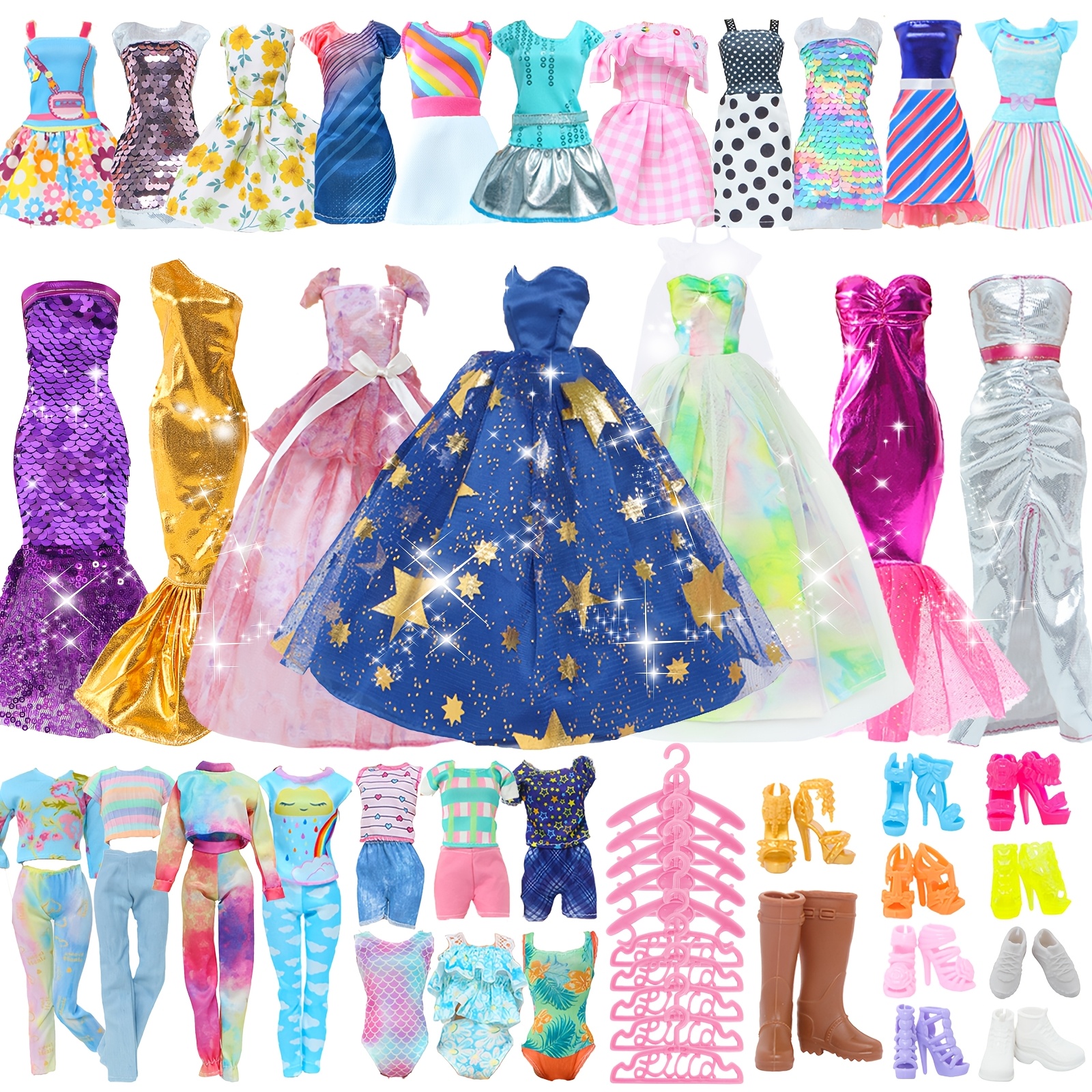 20 ensembles de vêtements de poupée Chelsea de 6 pouces, 15 robes