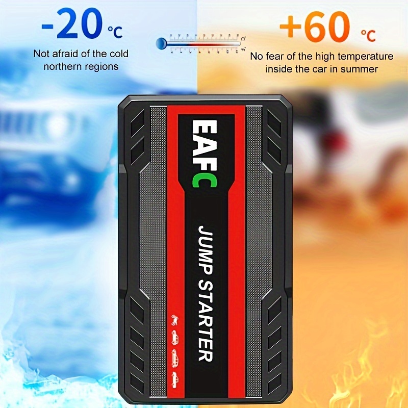 EAFC 2000A Car Jump Starter Power Bank Auto Battery Emergency Booster  Charger Start-up Lighting 12V Portable Car Starter Device