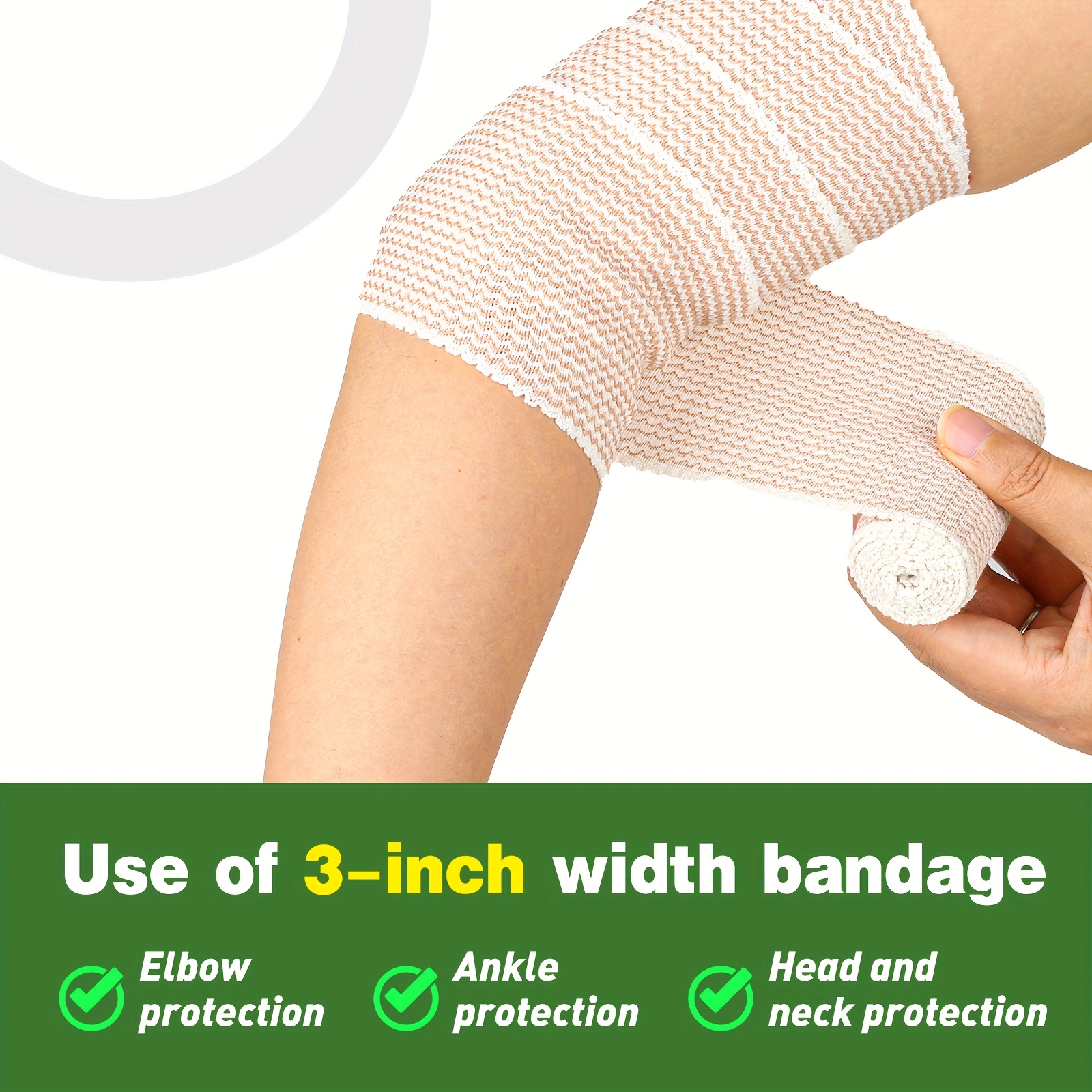 10 st 3 premium elastisk bandage wrap återanvändbar - Temu Sweden