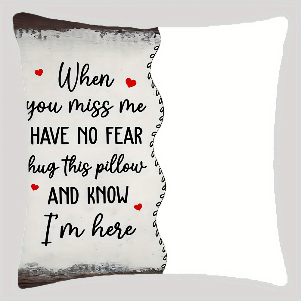 

(custom) 1pc Prints Personalized Custom Photo Have No Fear Hug This Pillow - Memorial Gift - Personalized Pillow18x18 Inch