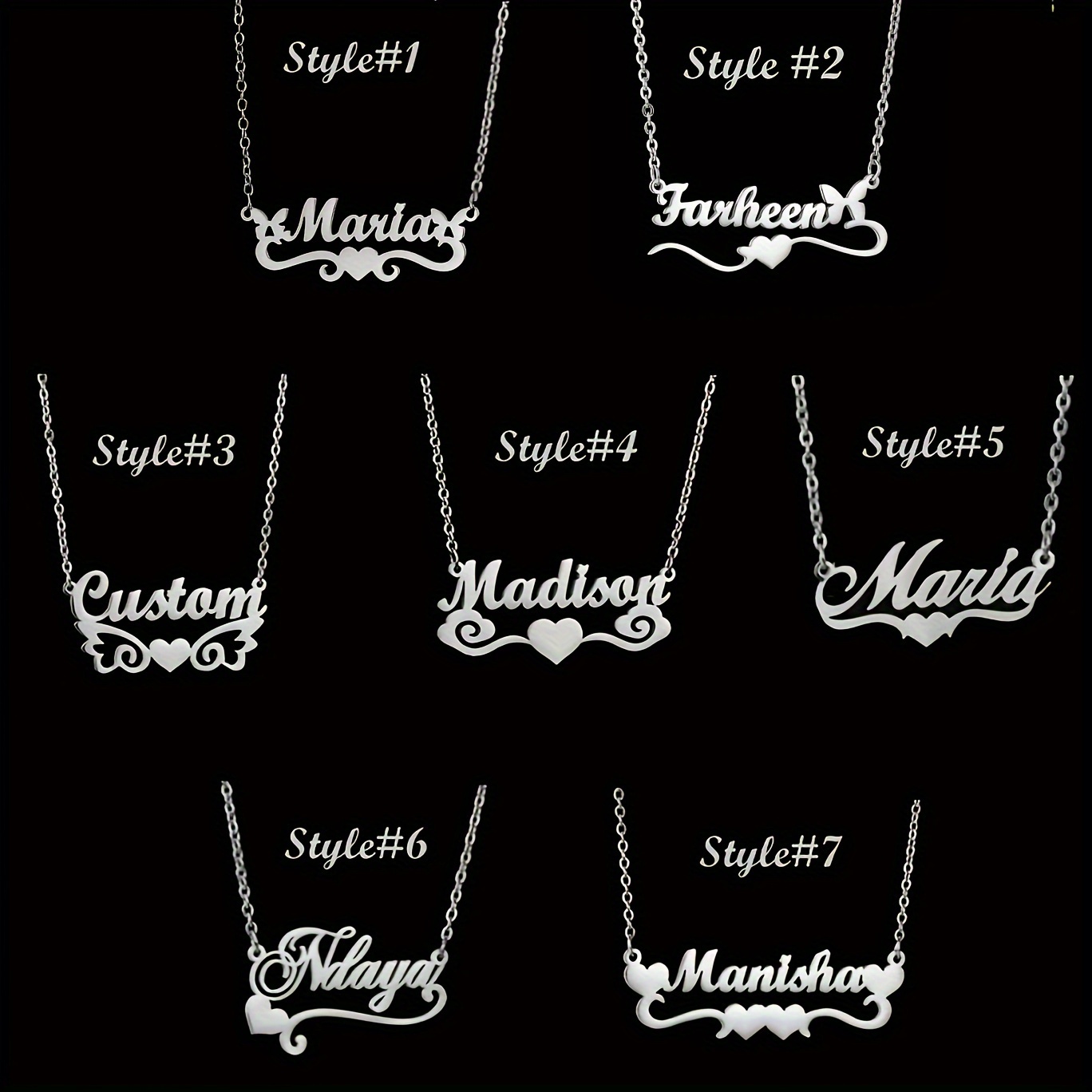 

Personalized Steel Necklace - & , For Women