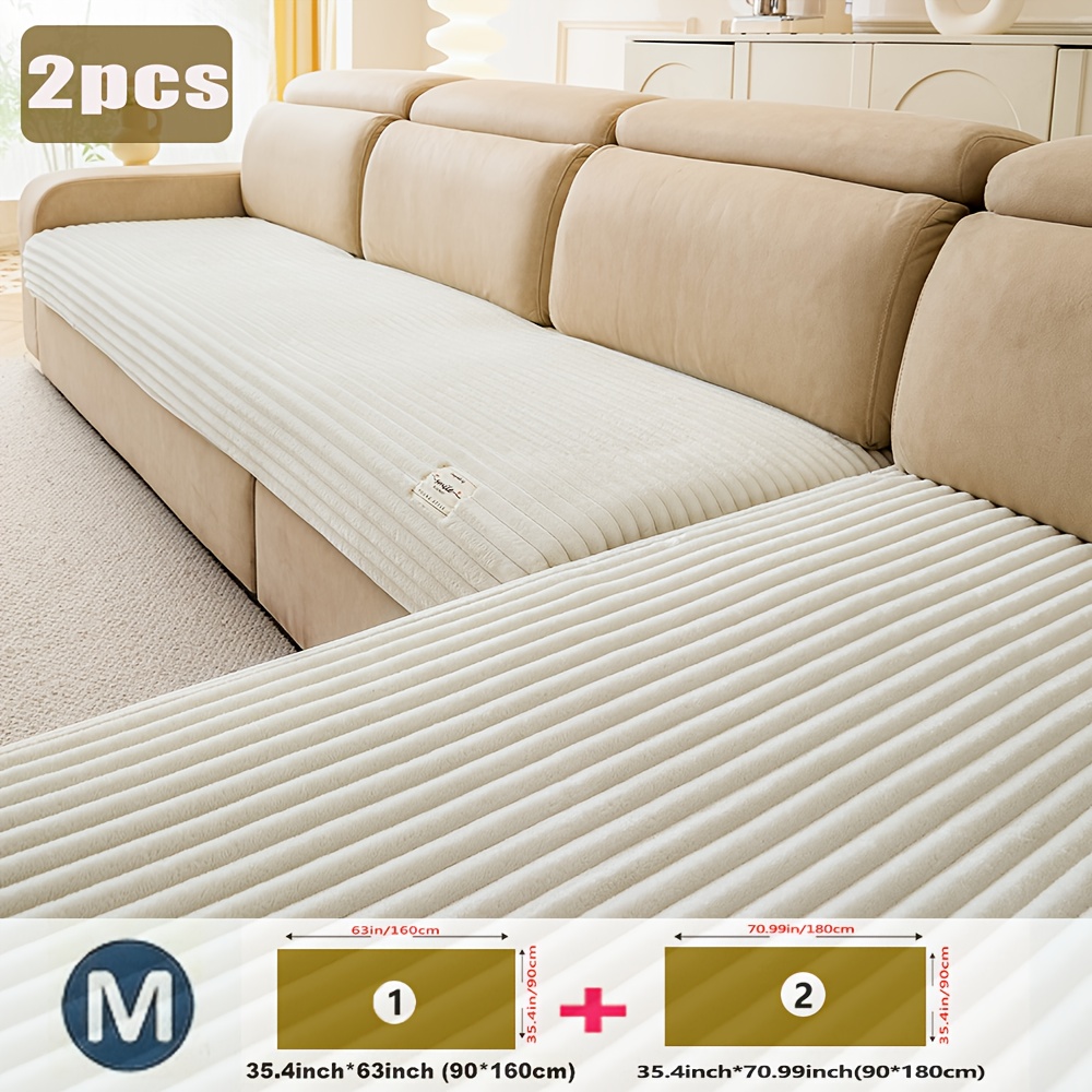 TEMU 2 pezzi Copridivano Moderni a Forma di L per Europa e , con Decorazione e Antiscivolo, Copertura Spessa, per Camera da Letto, Ufficio, Soggiorno