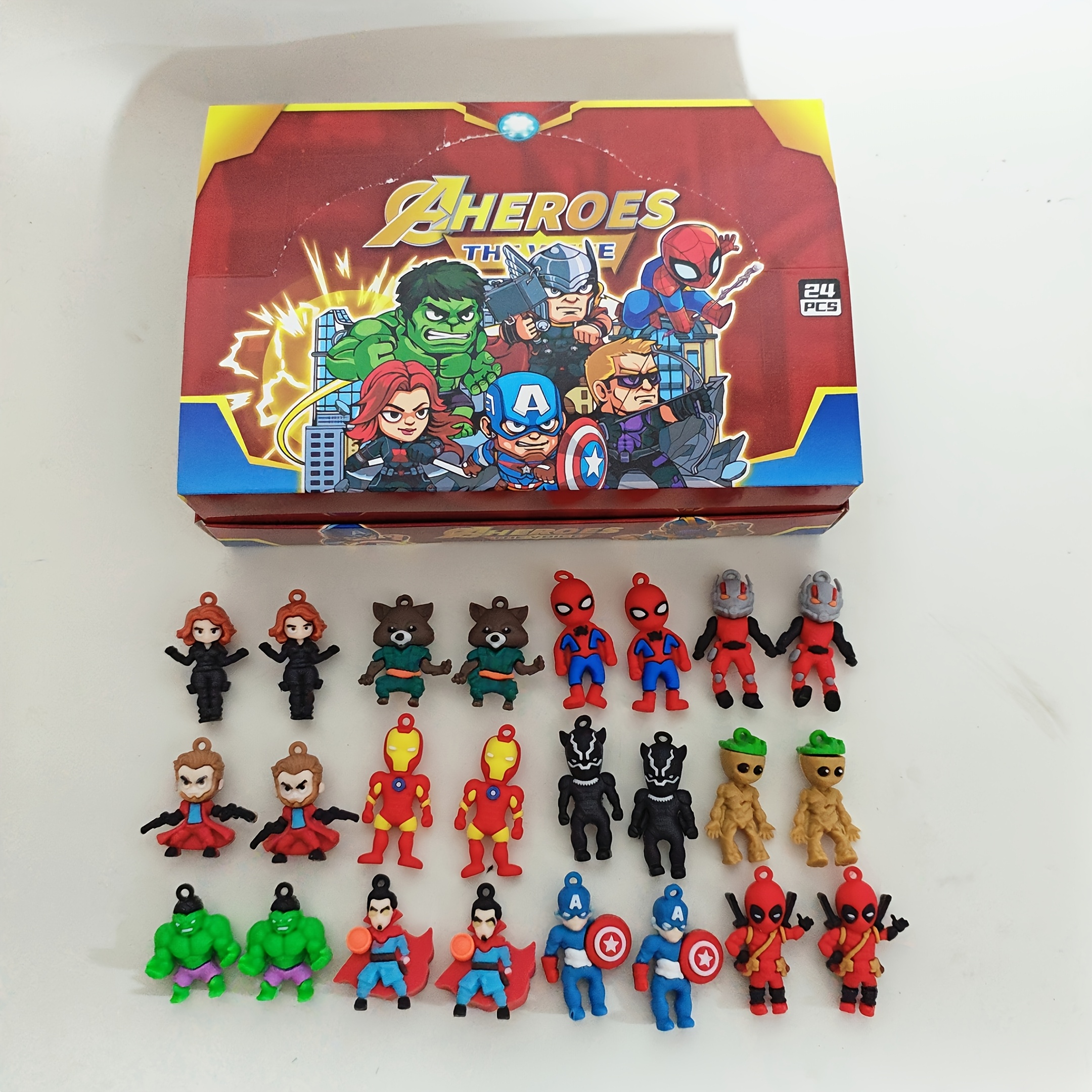 TEMU 24pcs/box Blind Box Keychain, Creative Surprise Mystery Box Packaging, Including Keychain, Pendant And Multi-functional Bag Hook. Suitable As