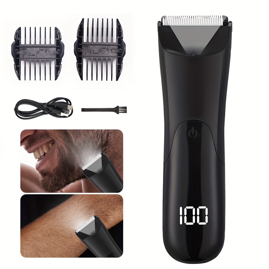 

Men's Body Trimmer, Electric Shaver, Pubic Hair Trimmer, Ceramic Blade Male Hygiene Shaver Trimmer, Gifts For Men