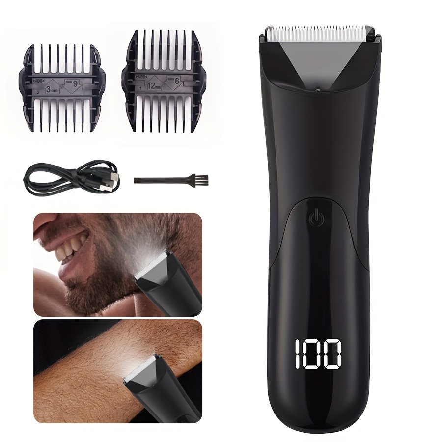 

Tondeuse pour le corps pour homme, rasoir électrique, tondeuse pour poils pubiens, tondeuse de rasage pour l'hygiène masculine avec lame en céramique, cadeau pour homme