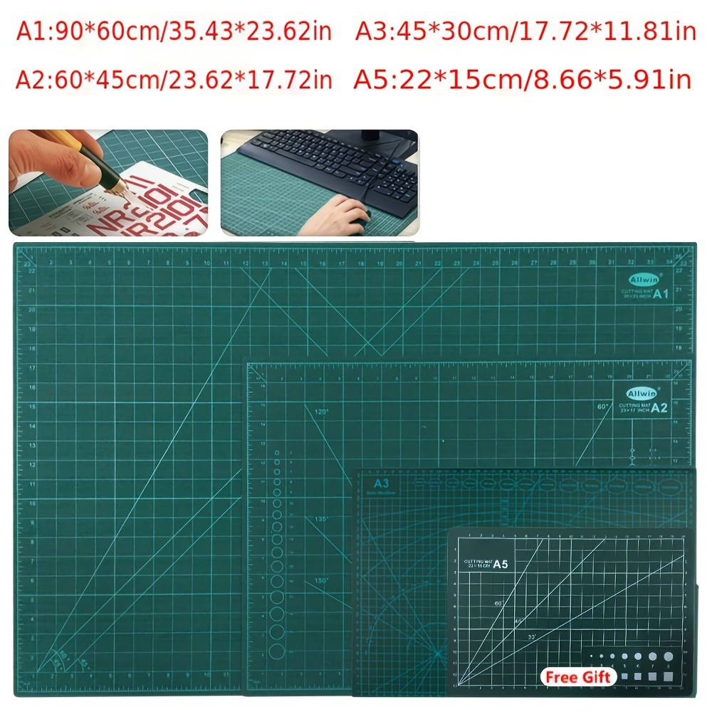 TEMU A1 A3 Multifunction Self Cutting Mat Sewing Mat Double Sided 3-ply Cutting Pad Board Cutter Craft Tool Office Supplies