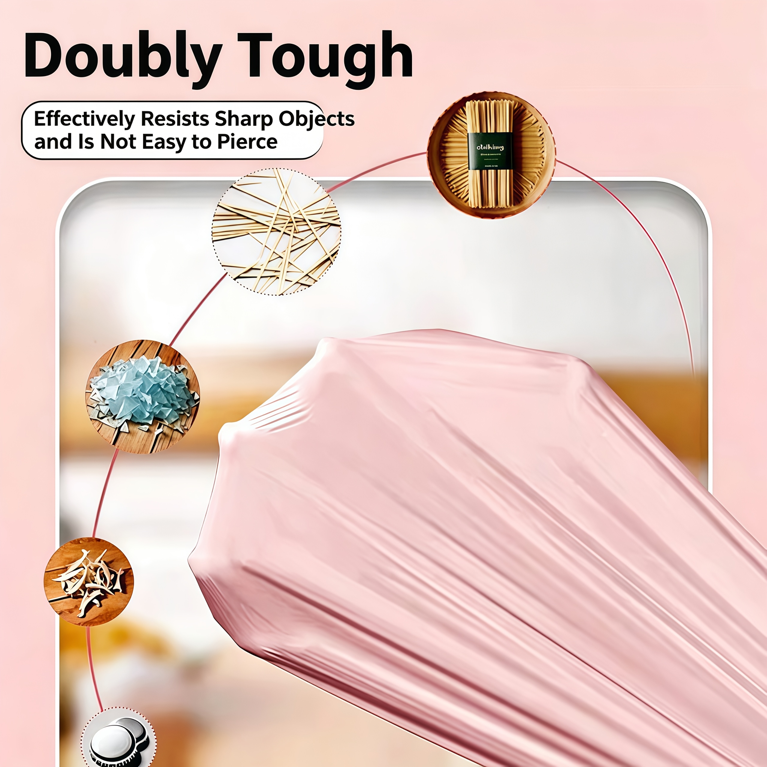 Berry Pink Scented Drawstring Trash Bags for Multi-Use