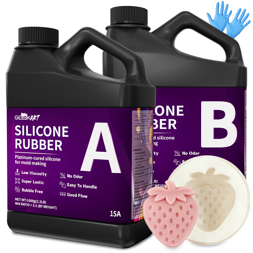 Geeekart 15a 1: Mold Kit 2000g/1000g | Valentine's Day Gift, Medium Hardness | Resin Jewelry Crafts, Beginner & Pro…: retailer-supplied image
