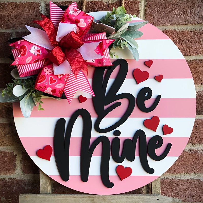 

Be " 3d Heart Valentine's Day Door Wreath - Rustic Wooden Love-themed Porch Decor, Weddings & Engagements