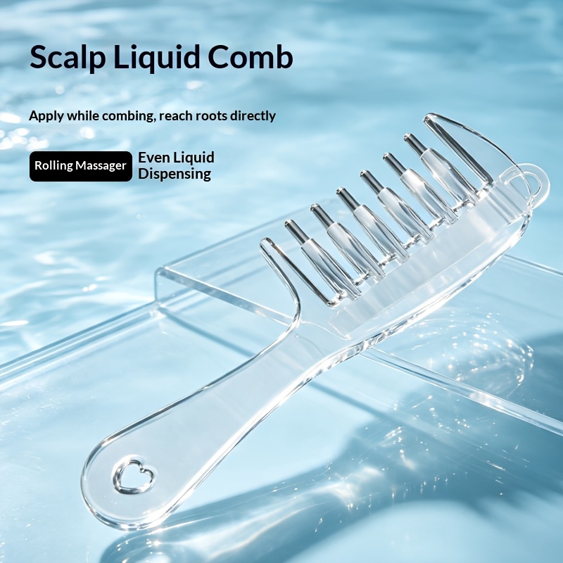 scalp liquid   hair   scalp massage comb essence infusion comb essential oil hair serum applicator roller ball application comb Product details 3