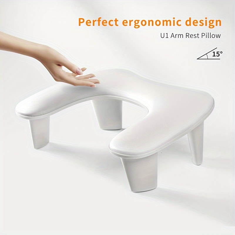 

Ergonomic Nail Art Pillow - Comfortable Hand & Foot Rest For Manicure, Easy-clean Surface, Odorless - Perfect For Home Salon Use