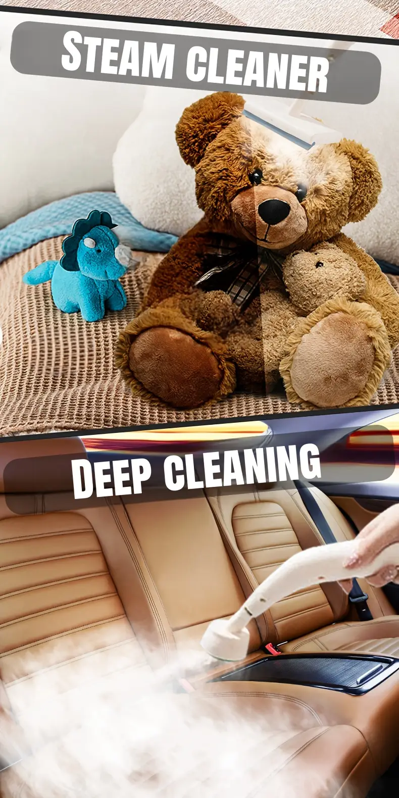 portable high power handheld steam cleaner 1300w adjustable temperature and pressure capacity temperature of cleaning accessories kitchen bathroom car multi functional cleaning european plug Product details 2