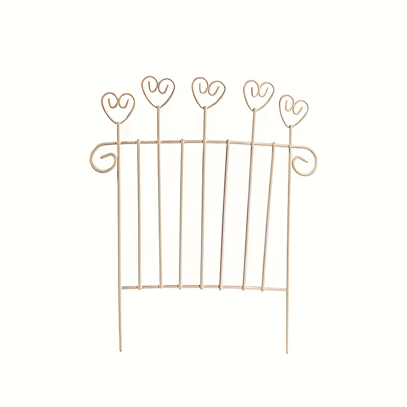 E-shop 1 Stück Halbrundes Metall-Blumentopf mit - 5 Herzförmige, Outdoor/Dekoration geeignet für Hochzeiten, Balkon & Garten - Metall-Pflanzkasten mit