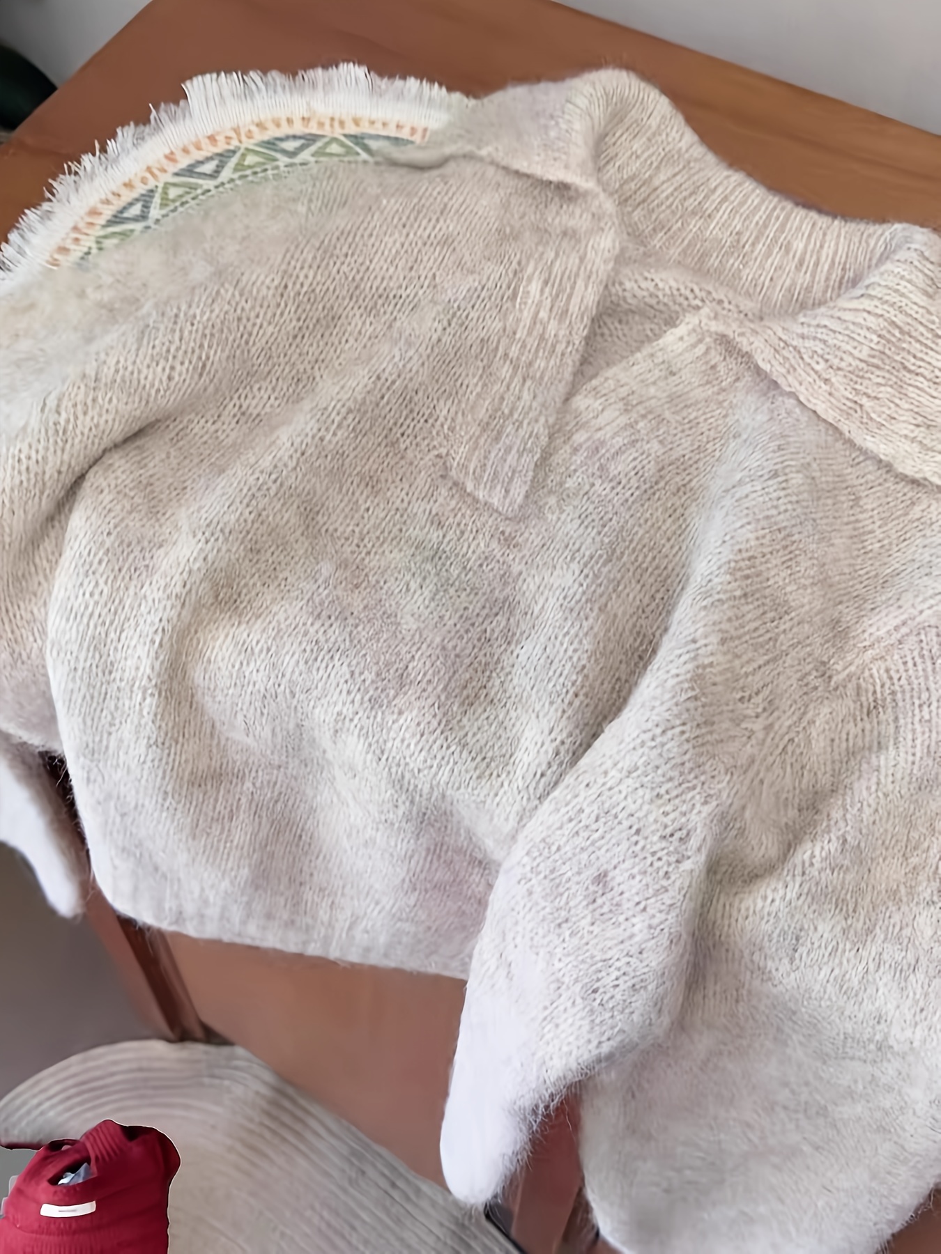 damernas långärmad lös pullover med vändkrage - Temu Sweden