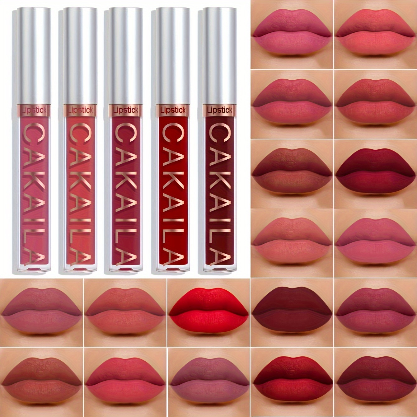 

Matte Liquid Lipstick, 18 Colors, Long-lasting & Waterproof Lip Gloss, Non-stick Cup Lip Glaze, Velvet Matte Lip Tints