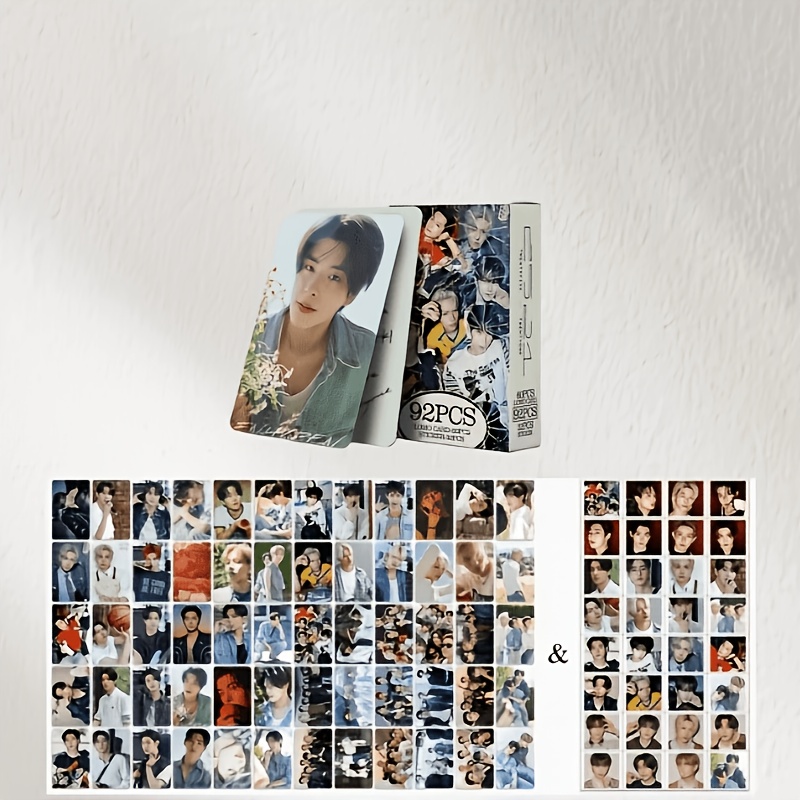 TEMU 92pcs 2026 - Autocollants de vœux et cartes photo individuelles de star | Comprend 32 autocollants et 60 cartes photo, parfait pour décorer de
