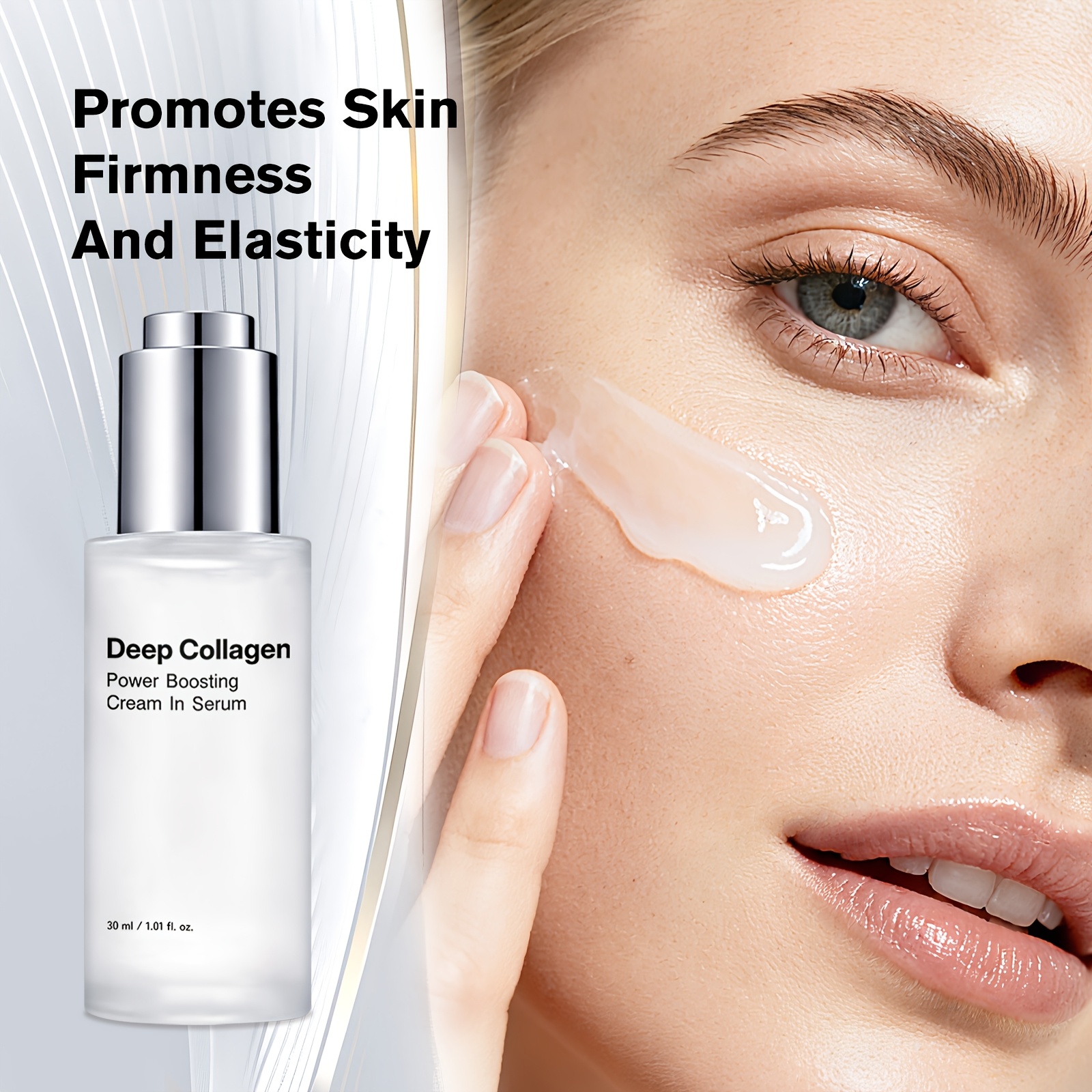 European Formula Women & Men 30ml/1.01fl.oz Deep Collagen Wrinkle Filler Serum Firming Wrinkle Care with Volufiline Collagen & Niacinamide Plumping Volume Booster for Face Skin Elasticity Enhancer Suitable for Skin Types