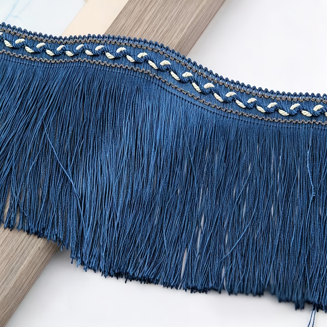 TEMU 13cm Wide Tassel, 150cm Long Tassel Lace Tablecloth, Sofa Cushion, Decorative Lace Curtains, Handmade Materials, Decorative Tassel Edge Sewing