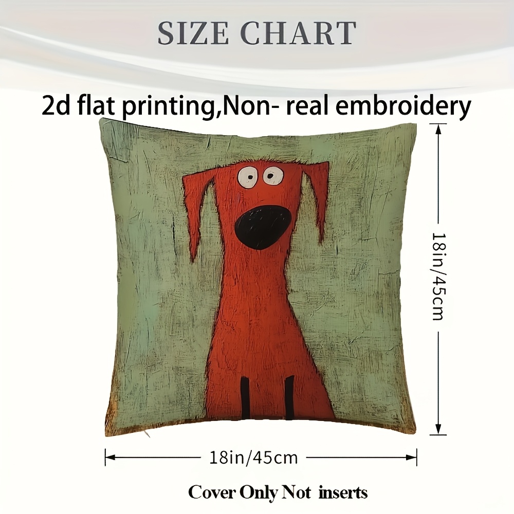 TEMU 1pc 2d Flat - Double-sided Pillowcase, 1pc Pack, Featuring 2d Flat Printing, Size 18x18 Inches. Is An Abstract Artwork With A Textured Green
