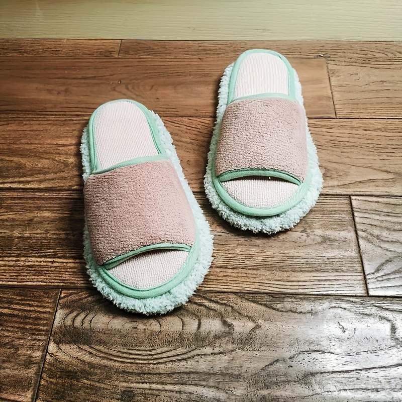 

1 Pair, Removable Lazy Ladies Scrub Slippers (one Size), Floor Socks Slippers, Floor Cleaning Dust Removal Slippers, Cleaning Supplies, Cleaning Tools, Bathroom Supplies,