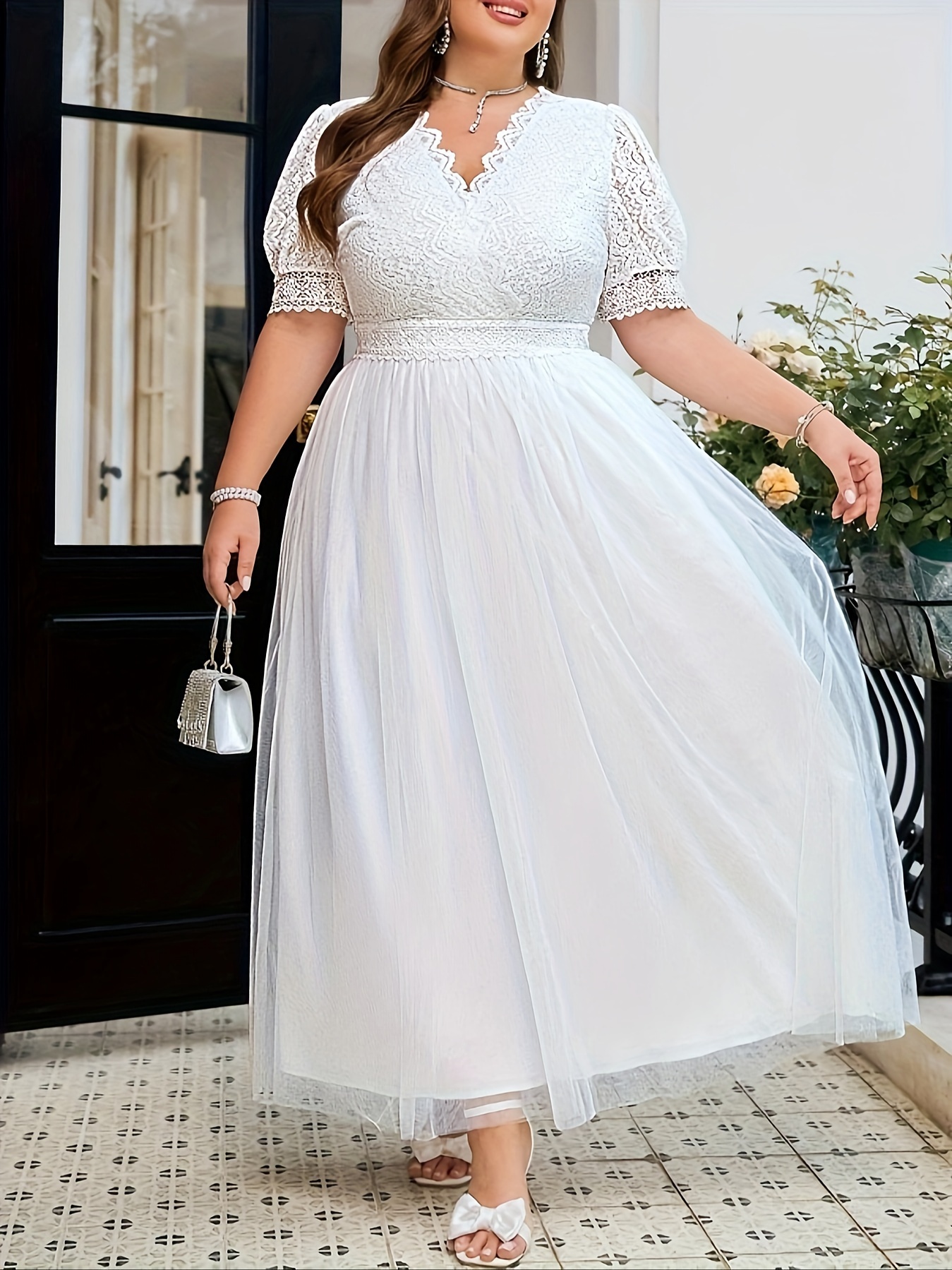 long formal dresses with pockets Sydneys Closet SC7386 Prom Dress - Multi-Floral main image 1
