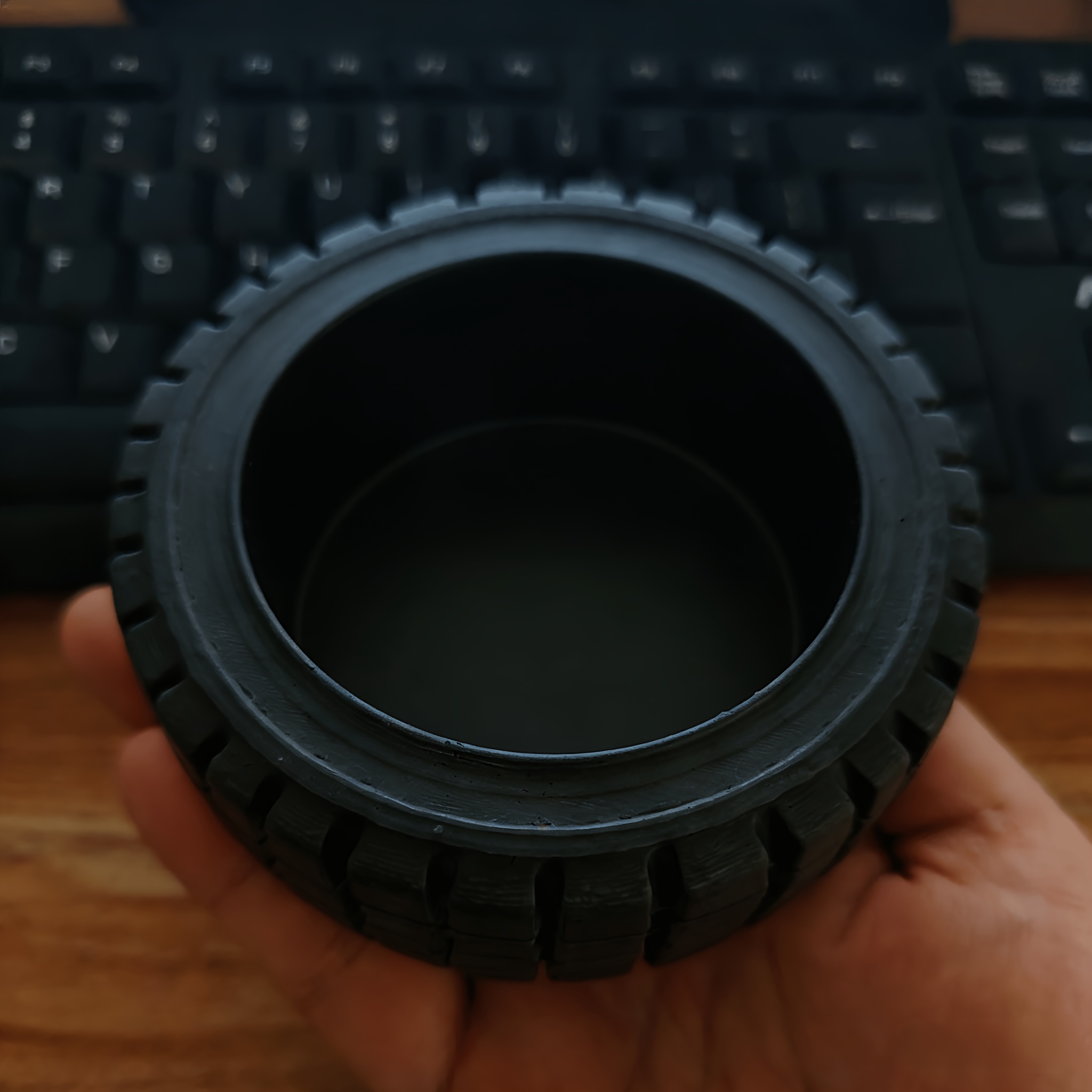 Image of 1pc 3d Printing Reduced Tire Storage Tray, Tray, Decoration Storage Box, Workbench Storage Tool, Suitable For Home Decoration, Storage, Birthday Gift, Office Decoration Storage (non-food Contact)