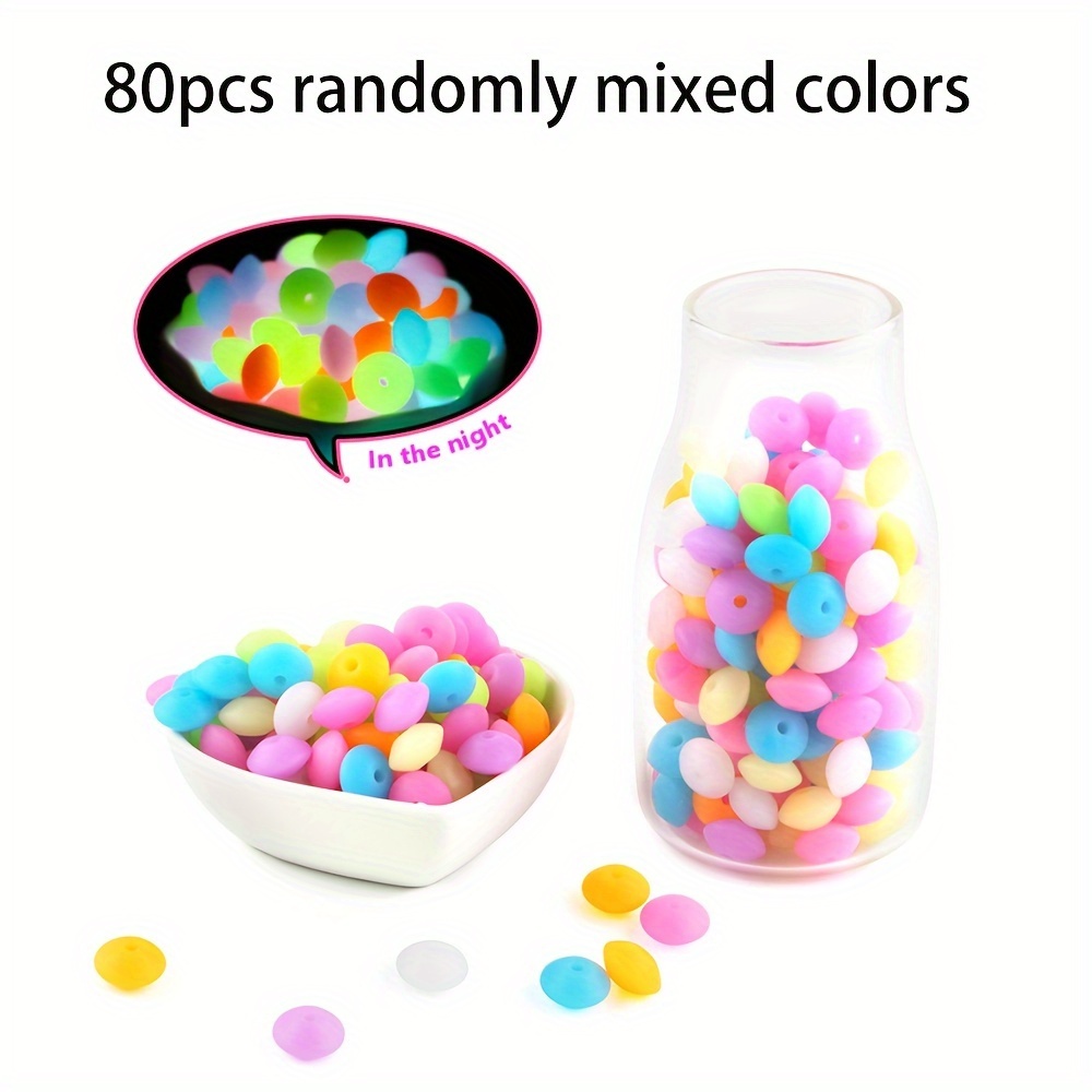 

80pcs 12mm -the- - Assorted , For , Keychains, Necklaces & Bracelets