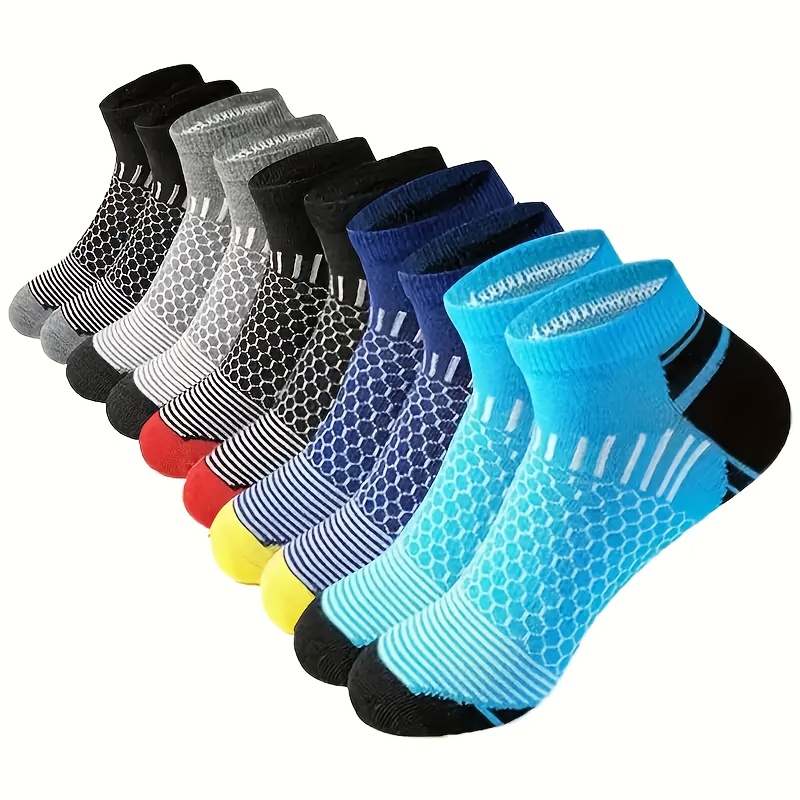 Image of Comfortmax 10/5 Pairs Compression Ankle Socks - Breathable, Cushioned Sports Lining With Arch Support And Low Cut Design, Suitable For Running And Casual Wear
