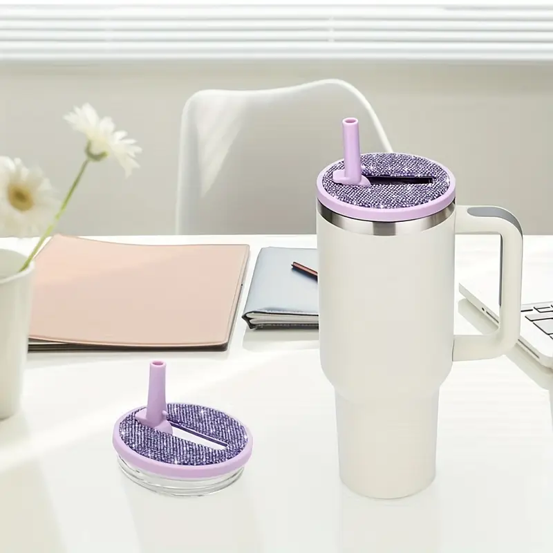 tapón de vaso plástico para recambio con , antiderrames y resistente al salpicado, para vasos de 30/40oz, diseño , reutilizable y para bebidas calientes/frías detalles 2