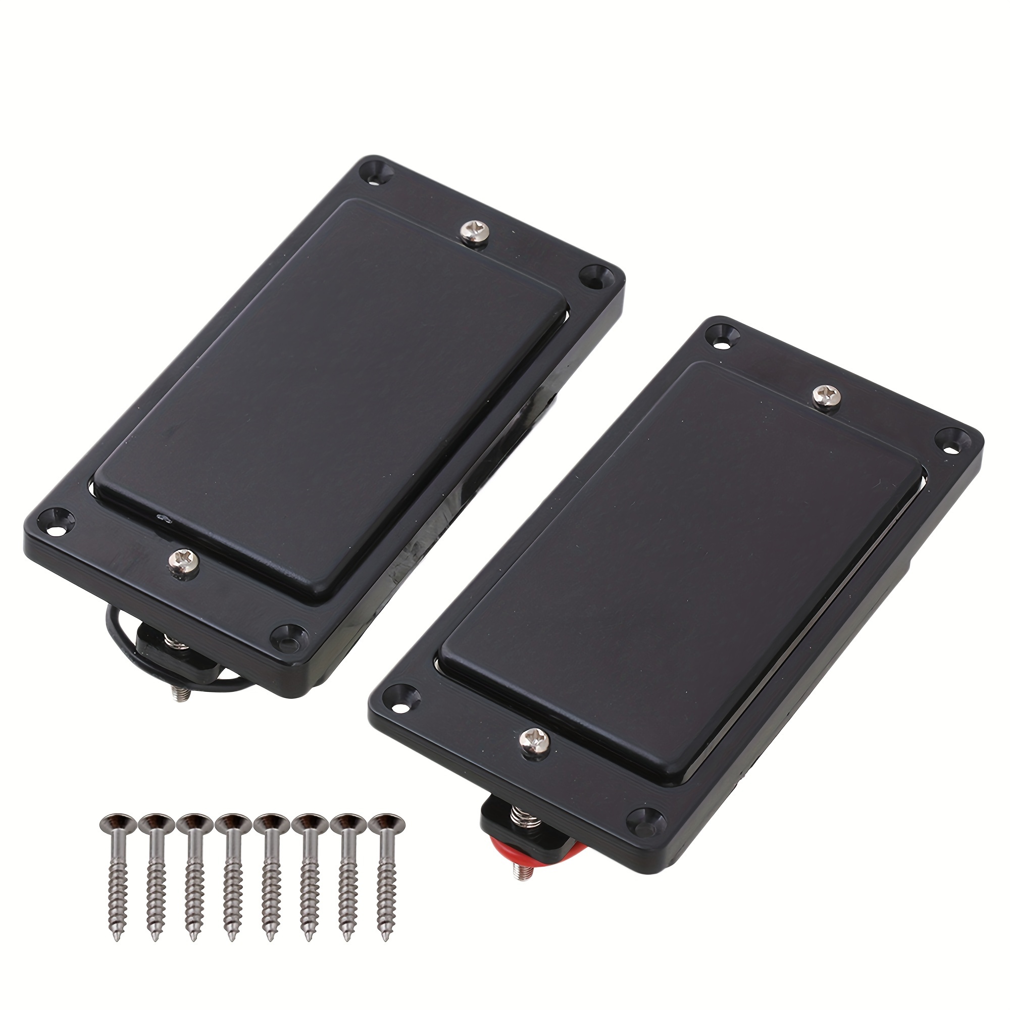 

2pcs Pair Of Guitar Pickups Double Coil Set Black Metal/magnet (with 8 Screws)