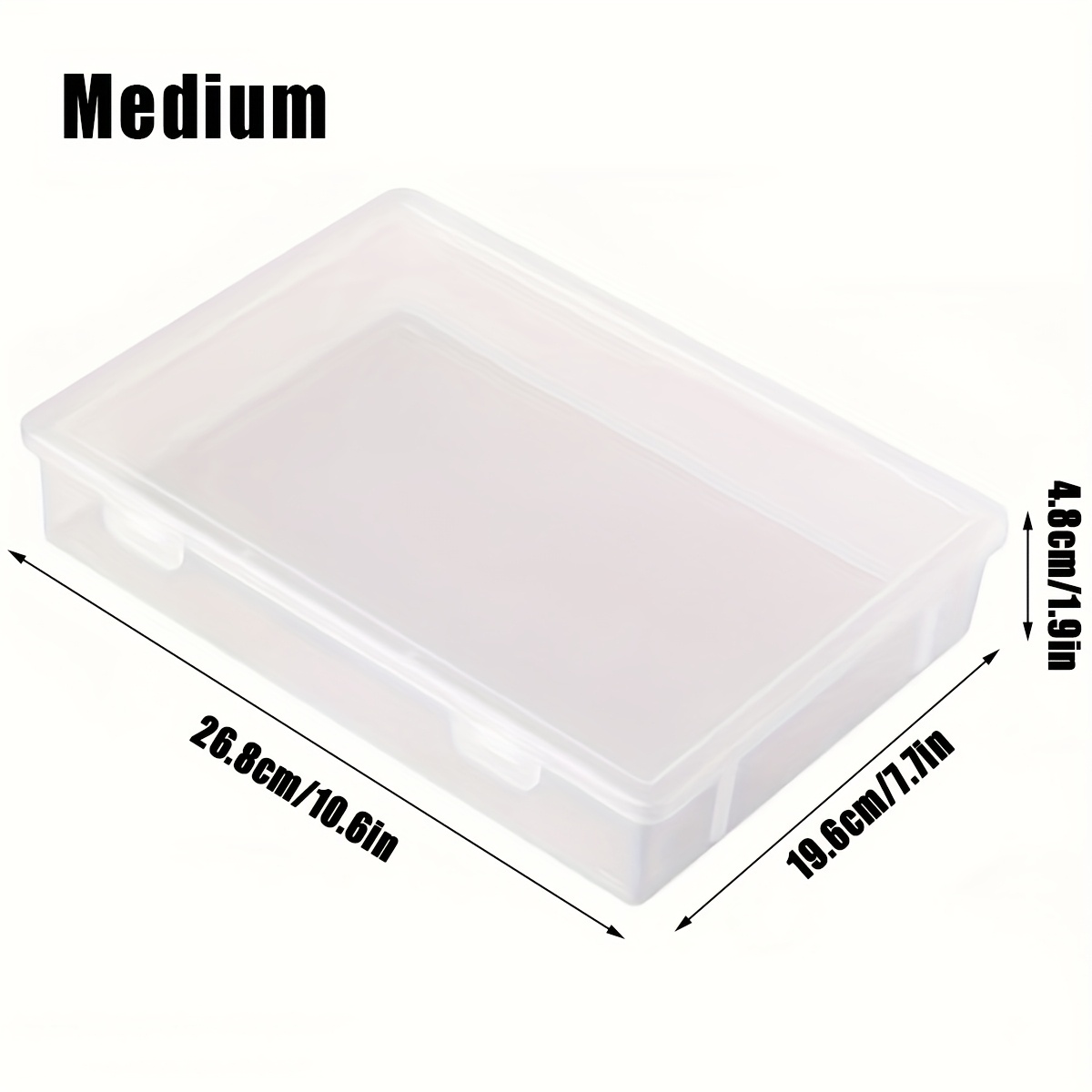 Transparent Plastic Storage Box with Lockable Lid Stackable Organizer