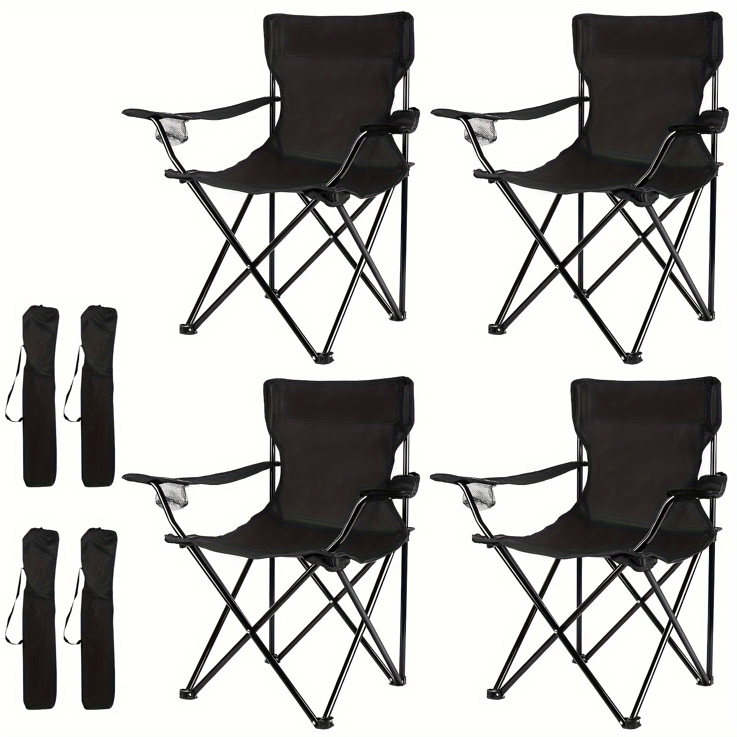 

4pcs, Portable Camping Chairs Enjoy The Outdoors With A Versatile Folding Chair, Sports Chair, Outdoor Chair & Lawn Chair