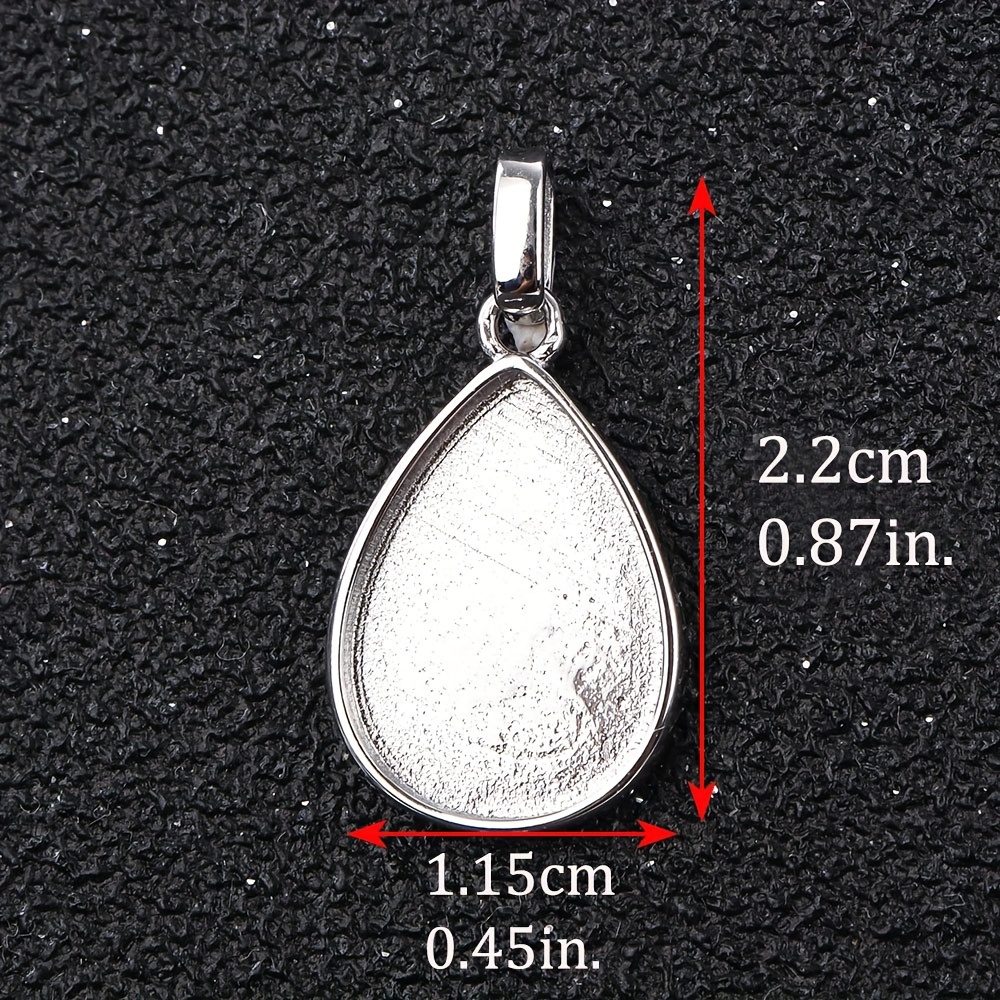 Breast Milk Resin Pear Solid Back Pendant Bezel Settings