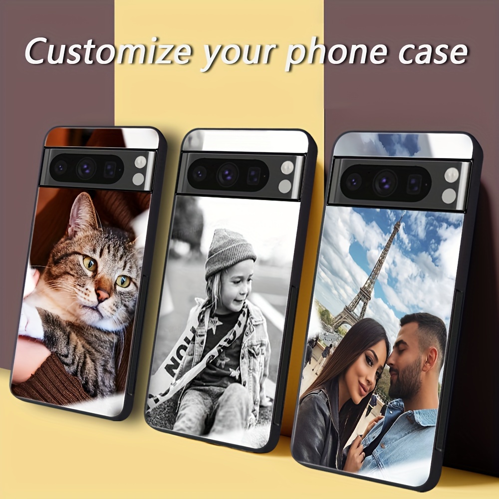 

Customized Phone Case With Photo Pattern For Pixel 9/8/7/6/5/4/3/2/pro/a/xl/5g, , Acrylic Mirror Back Panel, Personalized Anti-fall