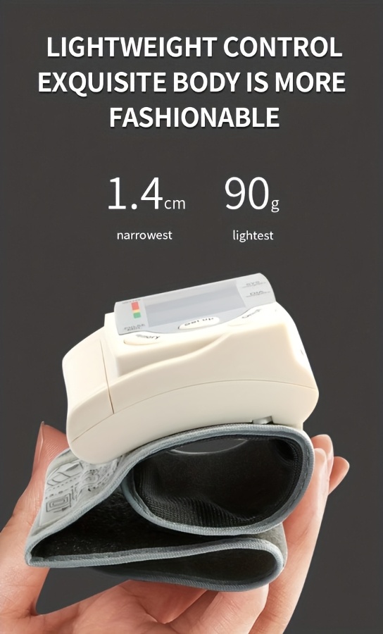   kun wrist electronic blood pressure monitor for adults professional   grade bp sphygmomanometer with lcd display adjustable cuff memory   menu   monitoring batteries not included blood pressure monitor for home userfriendly design comfortable cuff fit Product details 1