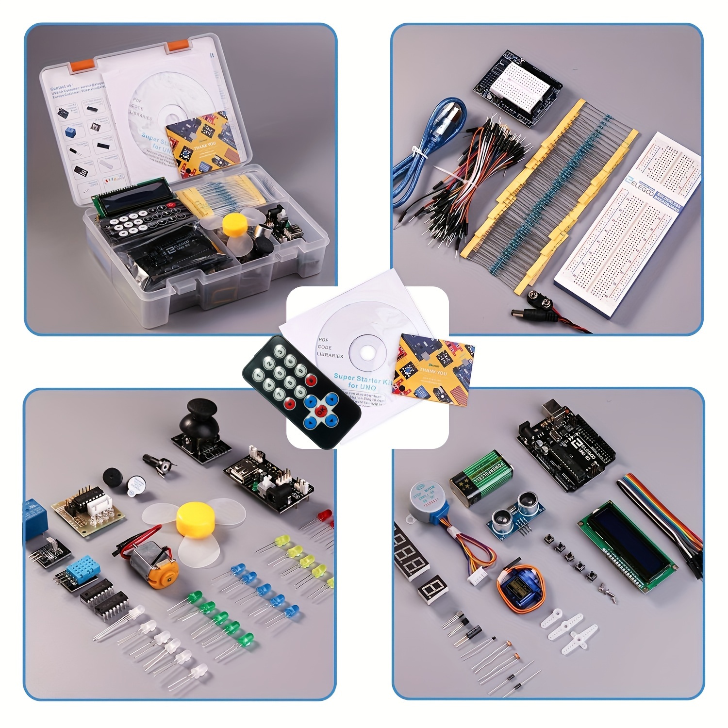 Super Starter Kit UNO Mega2560 Project עם LCD1602 סוללה 24 שיעורים PDF מדריך לימוד חבילת למידה עם קופסה קמעונאית פרטים 0