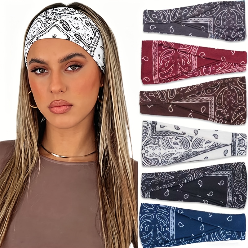 TEMU Women's Headband, Non-slip Women's Hair Tie, Soft Sweat-absorbing Headband, Fashionable Women's Yoga, Running, Fitness Sports And Everyday Wear