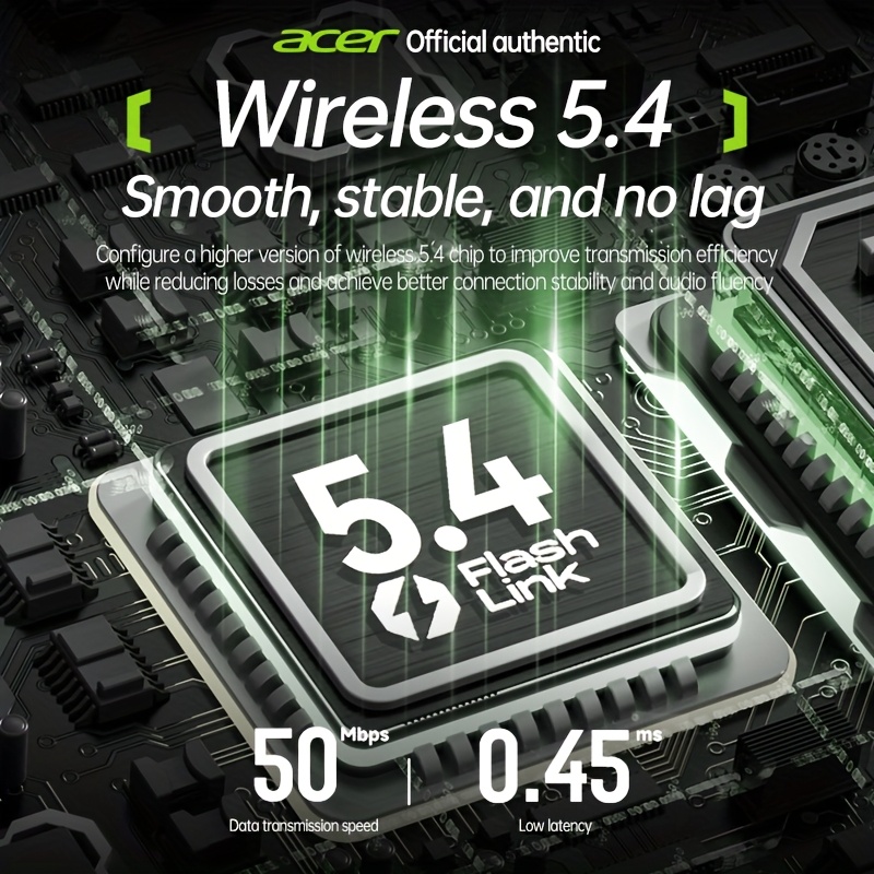 Exclusive Acer True Wireless Earphones with Microphone, TWS Headphones, Touch Volume, Wireless Sports Earhooks, LED Display Charging Case, Half Open Back, HD Talk, Compatible with Mobile Phones, Rechargeable Battery, Type-C Charging, Suitable for Adults 4 Exclusive Acer True Wireless Earphones with Microphone, TWS Headphones, Touch Volume, Wireless Sports Earhooks, LED Display Charging Case, Half Open Back, HD Talk, Compatible with Mobile Phones, Rechargeable Battery, Type-C Charging, Suitable for Adults - Image 4